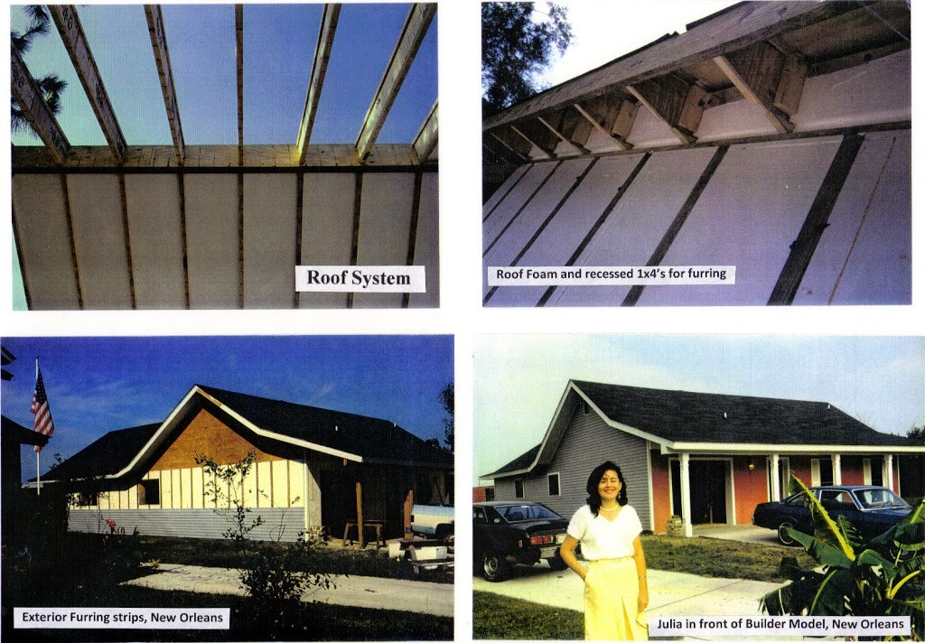 FINISHED HOUSES, Roof foam, Blocking EPS beams, N.Orleans Julia