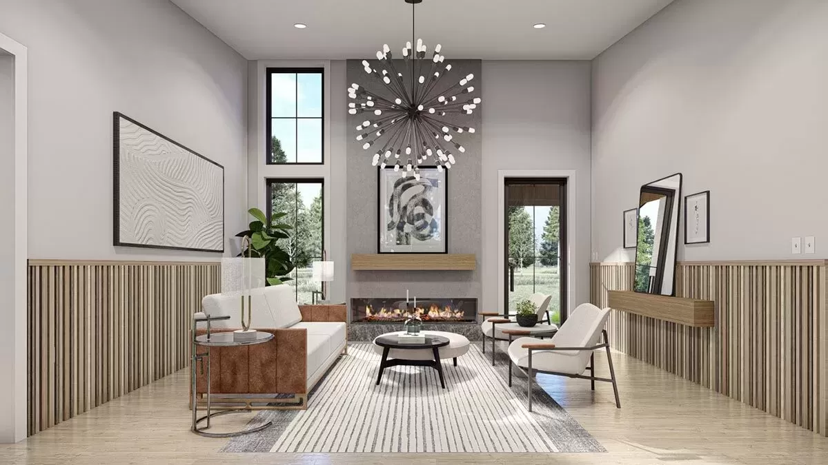 623187DJ - 1700 Square Foot Modern Barndominium-Style House Plan